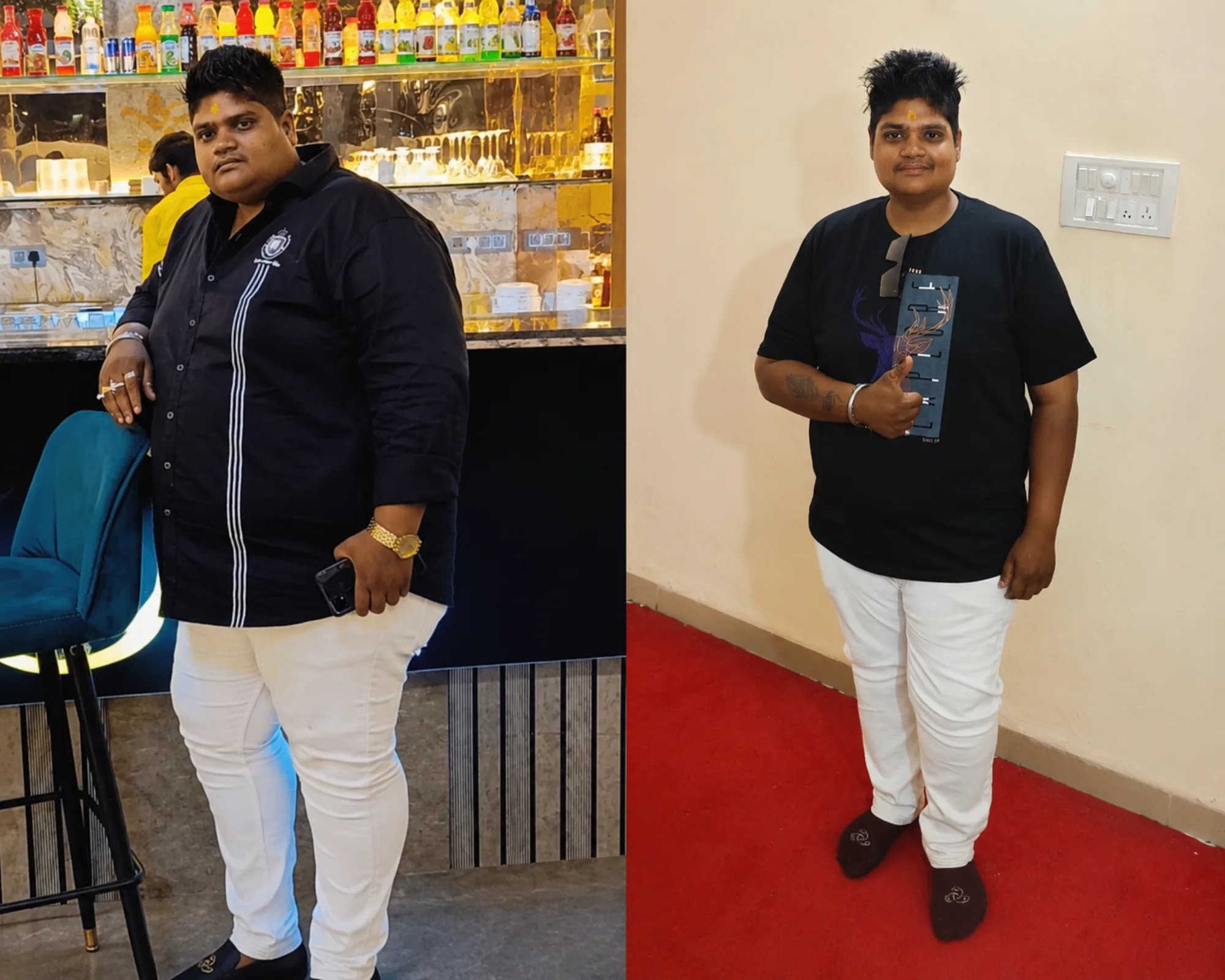 Vanshika Sharma before and after weight loss transformation
